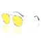 Іміджеві сонцезахисні окуляри 10338 білі з жовтою лінзою . Photo 1