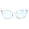 Іміджеві сонцезахисні окуляри 10343 прозорі з блакитною лінзою . Photo 2