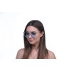 Іміджеві сонцезахисні окуляри 10343 прозорі з блакитною лінзою 