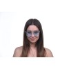 Іміджеві сонцезахисні окуляри 10343 прозорі з блакитною лінзою 