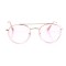 Іміджеві сонцезахисні окуляри 10344 золоті з рожевою лінзою . Photo 2