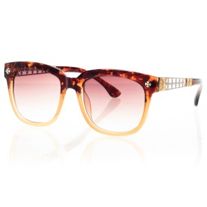 Женские сонцезащитные очки 6928 коричневые с коричневой линзой 