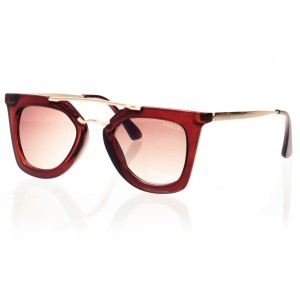Женские сонцезащитные очки 6981 коричневые с коричневой линзой 