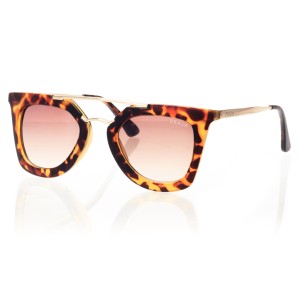 Женские сонцезащитные очки 6982 коричневые с коричневой линзой 