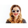 Женские сонцезащитные очки 6983 бежевые с серой линзой 