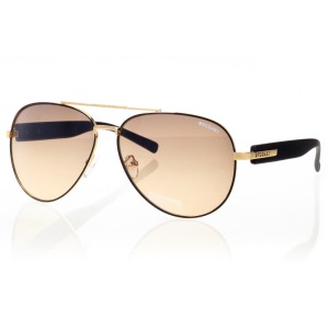 Жіночі сонцезахисні окуляри Краплі 7427 чорні з коричневою лінзою 
