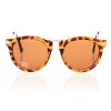Жіночі сонцезахисні окуляри 7454 леопардові з коричневою лінзою 
