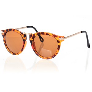 Женские сонцезащитные очки 7454 леопардовые с коричневой линзой 