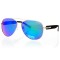 Жіночі сонцезахисні окуляри Краплі 7437 чорні з синьою лінзою . Photo 1