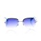 Жіночі сонцезахисні окуляри Краплі 10107 срібні з синьою лінзою . Photo 2