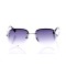 Жіночі сонцезахисні окуляри Краплі 10110 срібні з фіолетовою лінзою . Photo 2