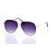 Жіночі сонцезахисні окуляри Краплі 10237 золоті з фіолетовою лінзою . Photo 1