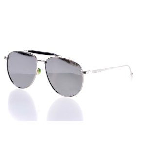 Жіночі сонцезахисні окуляри Краплі 10244 срібні з ртутною лінзою 