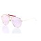 Жіночі сонцезахисні окуляри Краплі 10245 золоті з рожевою лінзою . Photo 1