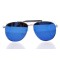 Жіночі сонцезахисні окуляри Краплі 10246 срібні з синьою лінзою . Photo 2