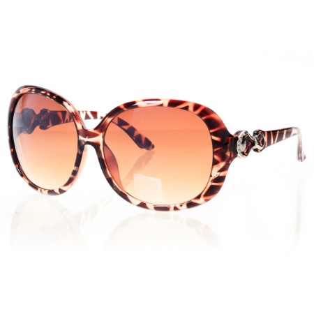 Жіночі сонцезахисні окуляри Класика 4384 коричневі з коричневою лінзою 