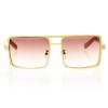 Женские сонцезащитные очки Классика 5027 жёлтые с коричневой линзой 