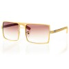 Жіночі сонцезахисні окуляри Класика 5027 жовті з коричневою лінзою 