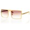 Женские сонцезащитные очки Классика 5027 жёлтые с коричневой линзой . Photo 1
