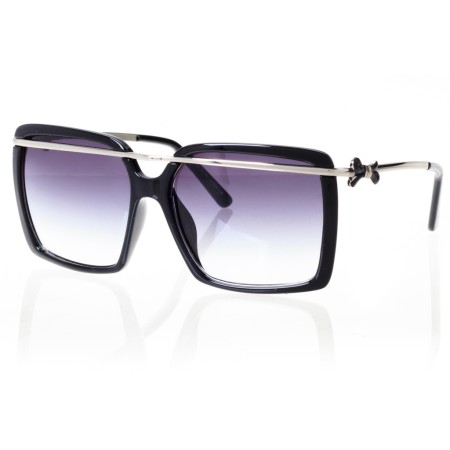 Жіночі сонцезахисні окуляри Класика 5030 чорні з фіолетовою лінзою 