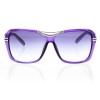 Жіночі сонцезахисні окуляри Класика 5042 фіолетові з синьою лінзою 