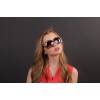 Женские сонцезащитные очки Классика 5050 коричневые с коричневой линзой 