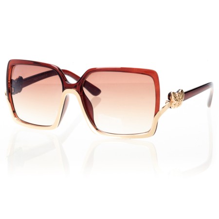 Женские сонцезащитные очки Классика 5053 коричневые с коричневой линзой 