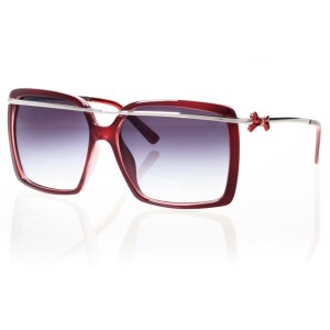 Женские сонцезащитные очки Классика 5099 красные с фиолетовой линзой 