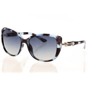 Женские сонцезащитные очки Классика 8397 чёрные с серой линзой 
