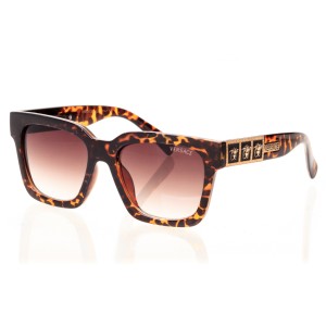 Женские сонцезащитные очки Классика 8400 коричневые с коричневой линзой 