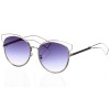 Жіночі сонцезахисні окуляри 8352 металік з фіолетовою лінзою 