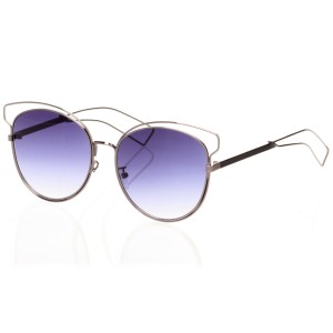 Женские сонцезащитные очки 8352 металлик с фиолетовой линзой 