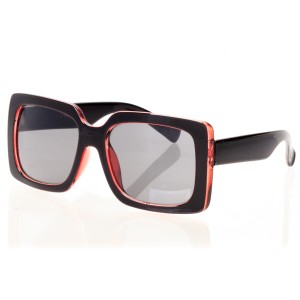 Женские сонцезащитные очки Классика 8527 чёрные с серой линзой 