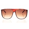 Жіночі сонцезахисні окуляри Класика 8528 леопардові з фіолетовою лінзою 