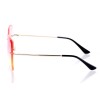 Жіночі сонцезахисні окуляри Класика 10098 золоті з рожевою лінзою 