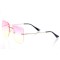Женские сонцезащитные очки Классика 10098 золотые с розовой линзой . Photo 1