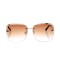 Женские сонцезащитные очки Классика 10099 золотые с коричневой линзой . Photo 2