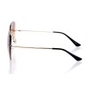 Жіночі сонцезахисні окуляри Класика 10099 золоті з коричневою лінзою 
