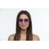Жіночі сонцезахисні окуляри Класика 10101 золоті з фіолетовою лінзою 