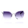 Жіночі сонцезахисні окуляри Класика 10111 срібні з фіолетовою лінзою 