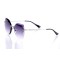 Женские сонцезащитные очки Классика 10111 серебряные с фиолетовой линзой . Photo 1