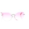 Жіночі сонцезахисні окуляри Класика 10112 срібні з рожевою лінзою 