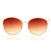 Женские сонцезащитные очки 8353 золотые с коричневой линзой 