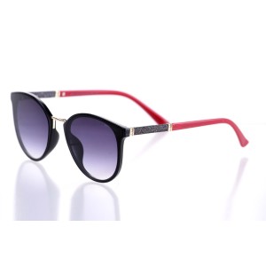 Женские сонцезащитные очки Классика 10125 чёрные с чёрной линзой 