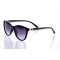 Женские сонцезащитные очки Классика 10128 чёрные с чёрной линзой . Photo 1