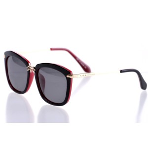 Женские сонцезащитные очки Классика 10134 чёрные с чёрной линзой 