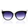 Жіночі сонцезахисні окуляри Класика 10184 чорні з чорною лінзою 