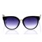 Женские сонцезащитные очки Классика 10184 чёрные с чёрной линзой . Photo 2