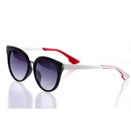 Жіночі сонцезахисні окуляри Класика 10185 чорні з чорною лінзою 