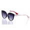 Женские сонцезащитные очки Классика 10185 чёрные с чёрной линзой . Photo 1